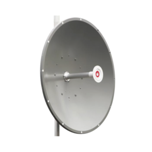 Antena direccional de 3 ft, 5.1 a 7.1 GHz, Ganancia 34 dBi, Conectores RP SMA (sma hembra inverso), Polarización doble, incluye montaje para torre o mástil