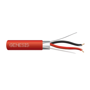 Carrete de Cable 2 x 14 AWG FPLR para Incendio y Voceo / 305 mts / Resistente a la Luz Solar / Con Blindaje / Uso Interior