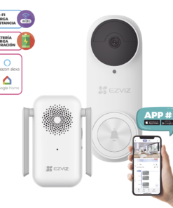 Alternative view of Timbre Wi-Fi (Doorbell) de Batería Recargable / Libre de Cables / Llamada a la App / Incluye Timbre Para Interior Con Timbres Seleccionables / Ranura para Memoria / Uso Interior