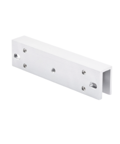 Montaje en "U" para Instalación de Chapa Magnética DS-K4H258S en Puerta de Cristal (Vidrio)