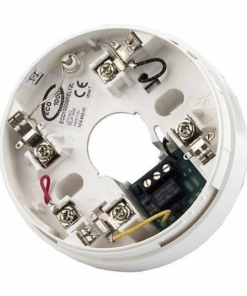 Base con Relé Autoenclavable (Latching) para Detectores Convencionales ECO1000 / 12 VCD / 1A Relevador / Cubierta en ABS