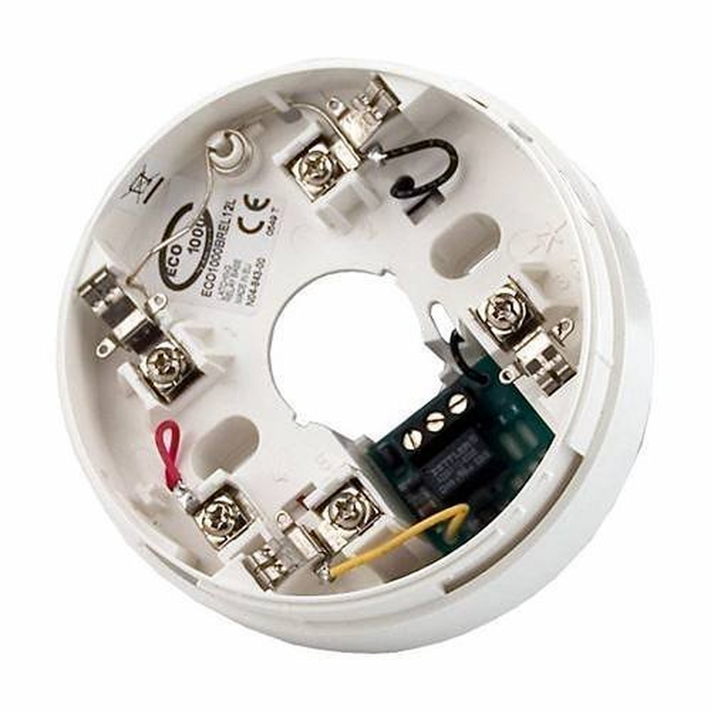 Base con Relé Autoenclavable (Latching) para Detectores Convencionales ECO1000 / 12 VCD / 1A Relevador / Cubierta en ABS 1 Base con Relé Autoenclavable (Latching) para Detectores Convencionales ECO1000 / 12 VCD / 1A Relevador / Cubierta en ABS