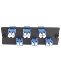 Alternative view of Placa Acopladora de Fibra Optica FAP, Con 6 Conectores LC Duplex (12 Fibras), Para Fibra Monomodo OS1/OS2, Color Azul