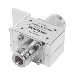 Protector RF Coaxial Para 10 a 1000 MHz Con Ceja Frontal Con Conectores N Macho y N-Hembra, 50 Ω