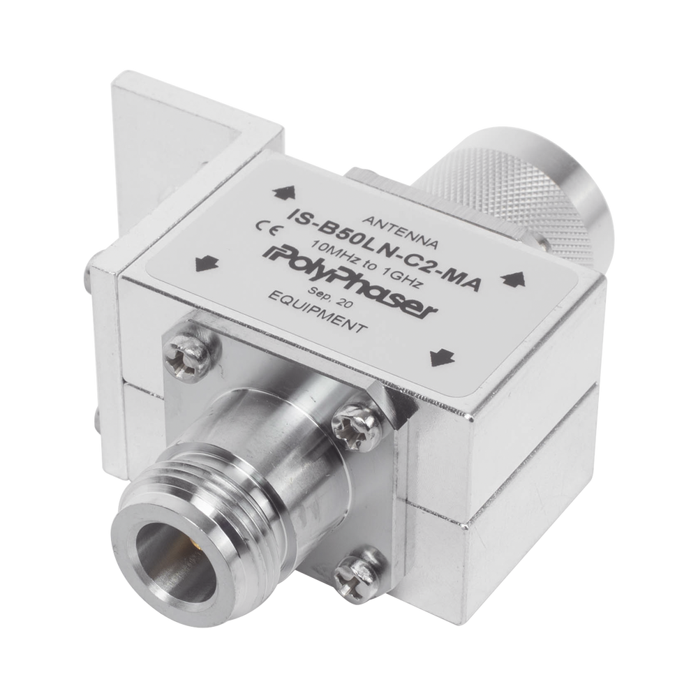 Protector RF Coaxial Para 10 a 1000 MHz Con Ceja Frontal Con Conectores N Macho y N-Hembra, 50 Ω 1 Protector RF Coaxial Para 10 a 1000 MHz Con Ceja Frontal Con Conectores N Macho y N-Hembra, 50 Ω