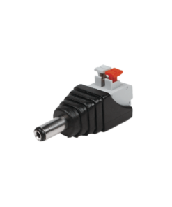 Adaptador tipo Jack de 3.5 mm Macho Polarizado de 12 vcd con Terminales de Presión.