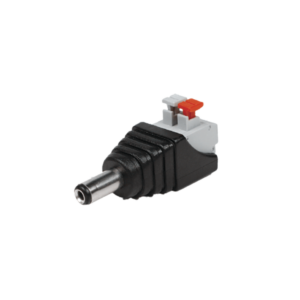 Adaptador tipo Jack de 3.5 mm Macho Polarizado de 12 vcd con Terminales de Presión.