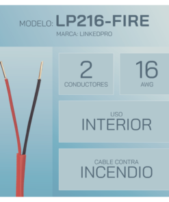 Alternative view of Alambre de Alarma contra Incendios - Bobina de 305 Metros: 2 x 16 AWG, Rojo, Tipo FPLR, (UL) FT4, Ideal para Sistemas de Detección y Evacuación de Incendios