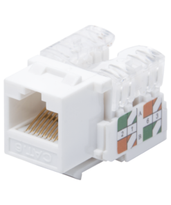 Módulo Jack Keystone Cat6 con terminación 110 (Punchdown) para faceplate - Color Blanco