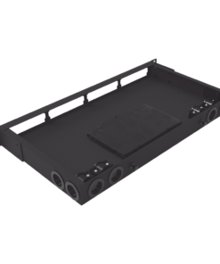 Distribuidor de fibra óptica vacio 19in, Acepta 4 placas Acopladoras de Linkedpro, hasta 48 fibras, 1UR, Incluye charola de empalme 8 Globaltecnoly LPODF8024 AD 1 l