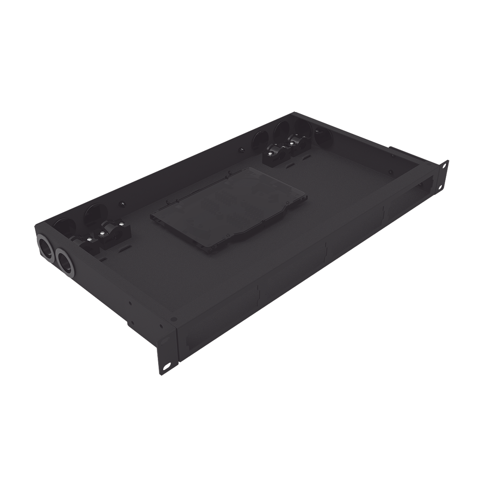 Distribuidor de fibra óptica vacio 19in, Acepta 4 placas Acopladoras de Linkedpro, hasta 48 fibras, 1UR, Incluye charola de empalme 2 Distribuidor de fibra óptica vacio 19in, Acepta 4 placas Acopladoras de Linkedpro, hasta 48 fibras, 1UR, Incluye charola de empalme - Imagen 2