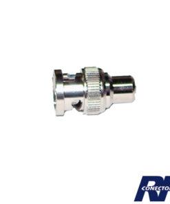 Adaptador de BNC Macho a RCA Hembra, Fono para Aplicaciones de Audio/Video, Niquel/Oro/Delrin.