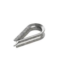 Guardacabo/Cuello/Rozadera para cable de 3/16". Fabricado de Acero Acabado Galvanizado