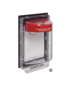 Protector de Policarbonato Super Resistente para Palanca de Incendio, sin Sirena y Texto en Español