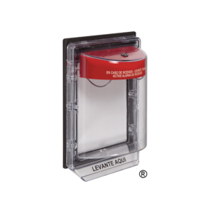 Protector de Policarbonato Super Resistente para Palanca de Incendio, sin Sirena y Texto en Español