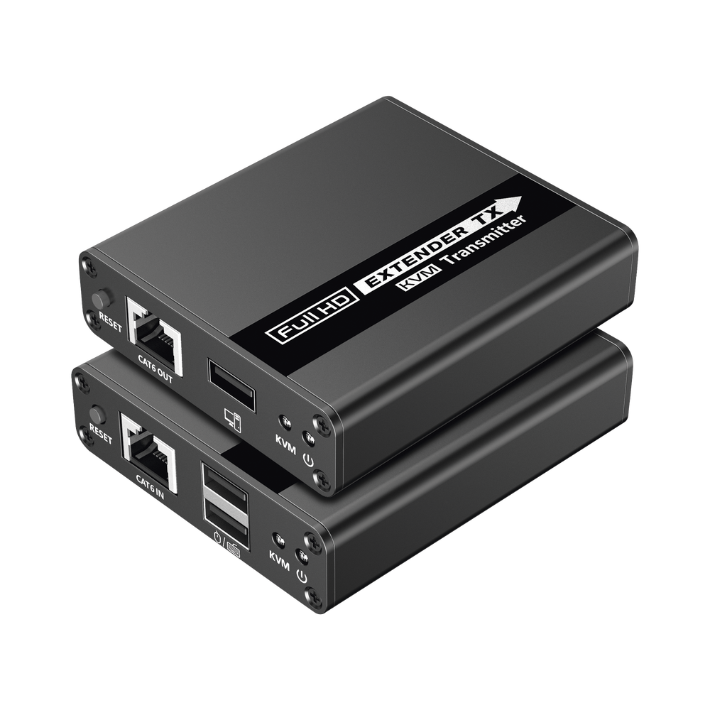 Kit extensor KVM (HDMI y USB) hasta 70 metros / Resolución 1080P @ 60 Hz/ Cat 6, 6a y 7 / CERO LATENCIA / HDR / Salida Loop / Uso 24/7 / Salida de audio de 3.5mm / Transmite el Video y Controla tu DVR vía USB a distancia. 1 Kit extensor KVM (HDMI y USB) hasta 70 metros / Resolución 1080P @ 60 Hz/ Cat 6, 6a y 7 / CERO LATENCIA / HDR / Salida Loop / Uso 24/7 / Salida de audio de 3.5mm / Transmite el Video y Controla tu DVR vía USB a distancia.