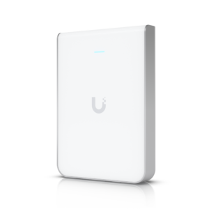 Access Point UniFi U6 In Wall/Montaje p/pared, WIFI 6 2.4 Y 5 Ghz, hasta 5.3 Gbps, 1 pto PoE In, 4 ptos secundarios (1 PoE Out)