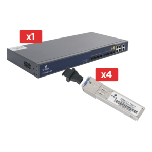 OLT de 4 puertos EPON con 8 puertos Uplink (4 puertos Gigabit Ethernet + 4 puertos Gigabit Ethernet SFP) , hasta 256 ONUS,