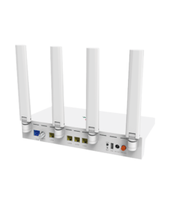 Alternative view of ONU Dual EPON/GPON con WIFI 6 + 1 puerto CATV + 1 puerto USB + 4 puertos Gigabit/ Puerto SC/APC, Hasta 1500 Mbps