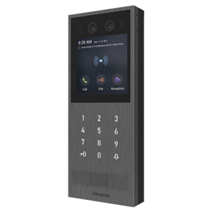 Videoportero IP Multiapartamento / SIP / PoE / Administración en la Nube / Acceso por Rostro, Tarjeta, PIN, BLE y Código QR / IK10 e IP65 / Compatible con App SmartPlus