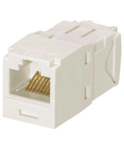 Conector Jack RJ45 Estilo TG, Mini-Com, Categoría 6A, de 8 posiciones y 8 cables, Color Blanco Mate