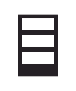 Puerta para Gabinete de 3 Niveles / para Paneles NOTIFIER / Color Negro