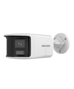 [PROTECCIÓN ACTIVA] Bala IP 6 Megapixel / 2 Lentes de Lente 2.8 mm (Imagen Panorámica 180°) / 40 mts IR / Exterior IP67 / Luz Intermitente y Alerta de Audio / Audio Bidireccional / ACUSENSE / WDR 120 dB / Micro SD / Estrobo Azul y Rojo