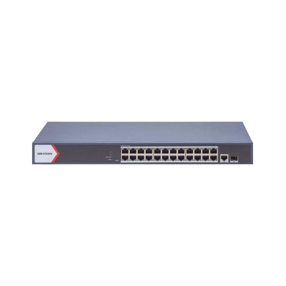 SWITCH POE ADMINISTRABLE / 24 PUERTOS GIGABIT POE+ / 1 PUERTO GIGABIT UPLINK / 1 PUERTO SFP / 230 WATTS TOTAL 1 SWITCH POE ADMINISTRABLE / 24 PUERTOS GIGABIT POE+ / 1 PUERTO GIGABIT UPLINK / 1 PUERTO SFP / 230 WATTS TOTAL