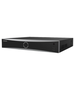 NVR 12 Megapixel (4K) / 32 canales IP / 16 Puertos PoE+ / Reconocimiento Facial / AcuSense (Evita Falsas Alarmas) / 4 Bahías de Disco Duro / Switch PoE 300 mts / HDMI en 4K / Alarmas I/O