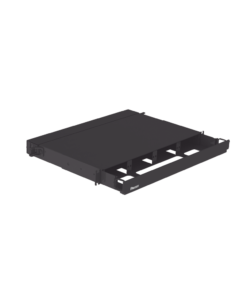 Alternative view of Panel de Distribución de Fibra Óptica, Acepta 4 Placas FAP o FMP, Bandeja Deslizable, Hasta 96 Fibras, Color Negro, 1UR