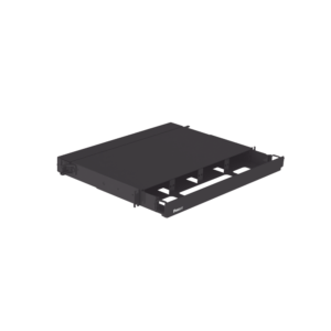 Alternative view of Panel de Distribución de Fibra Óptica, Acepta 4 Placas FAP o FMP, Bandeja Deslizable, Hasta 96 Fibras, Color Negro, 1UR