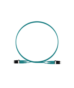Jumper de Fibra Optica Multimodo 50/125 OM4, LC-LC Duplex, LSZH, Color Aqua, 1 Metro