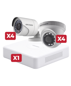 Kit de CCTV 2 Megapíxeles / Incluye Grabadora de 8 Canales / Cámara Turret / Cámara Bala