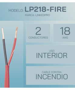 Alternative view of Alambre de Alarma contra Incendios - Bobina de 305 Metros: 2 x 18 AWG, Rojo, Tipo FPLR, (UL) FT4, Ideal para Sistemas de Detección y Evacuación de Incendios