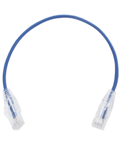 Cable de Parcheo Slim UTP Cat6 - 30 cm Azul Diámetro Reducido (28 AWG)