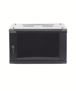 Gabinete PRECISION, Con Puerta de Cristal Templado, de 19in, 6UR, 450mm de Profundidad, Color Negro
