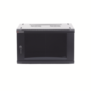 Gabinete PRECISION, Con Puerta de Cristal Templado, de 19in, 6UR, 450mm de Profundidad, Color Negro