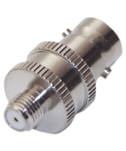 Adaptador en Línea de Conector BNC Hembra a SMA Hembra Corto / Celulares Motorola, Níquel/ Oro/ Teflón.