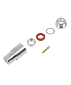Conector N Hembra de Rosca para LMR-400, 9913, 7810A, 8214, CNT-400, RG8/U-SYS, R-FLASH-1113, Plata/ Oro/ Teflón.