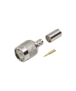 Conector TNC Macho de Anillo Plegable para Cables LMR-240, RG-8/X, 9258, Niquel/Oro/Delrin.