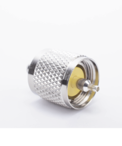 Alternative view of Conector UHF Macho (PL-259) de Anillo Plegable para Cable Coaxial RG-8/X, 9258, LMR-240, Níquel/ Plata/ Baquelita.