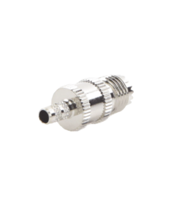 Conector Mini UHF Hembra de Anillo Plegable en Cables RG-58/U, RG-142/U, Níquel/ Plata/ Delrin.