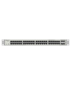 Switch Administrable L2 PoE+ hasta 370W, 48 Puertos Gigabit, 4 puertos SFP 1G, Administración Remota en la Nube. 5 Globaltecnoly RGNBS310048GT4SFPPV2 FRENTE l