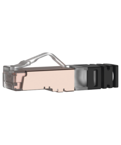 Plug RJ45 Cat6A Blindado, Para Cable Calibre 23-24 AWG, Chapado en Oro de 50 micras.