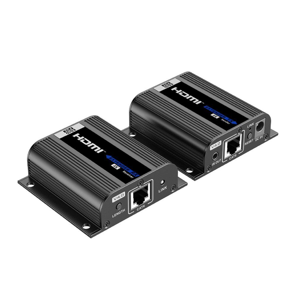 Kit Extensor HDMI para distancias de 50 metros / Soporta resoluciones 720 y 1080P @ 60 Hz / Cat 6, 6a y 7 / Salida Loop en el Tx para visualización local / Configuración EDID / Soporta control remoto del equipo fuente / Alimente solo el Tx 1 Kit Extensor HDMI para distancias de 50 metros / Soporta resoluciones 720 y 1080P @ 60 Hz / Cat 6, 6a y 7 / Salida Loop en el Tx para visualización local / Configuración EDID / Soporta control remoto del equipo fuente / Alimente solo el Tx
