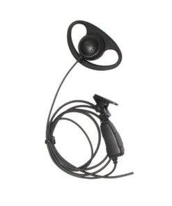 Micrófono de solapa con gancho auricular en forma de D para radios KENWOOD