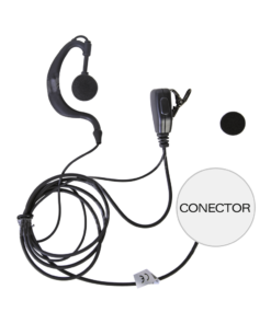 Micrófono - audífono de solapa ajustable al oído para ICOM IC-F11/ 14/3021/ 3013/ 3103/ 3003/ 1100D/2100D