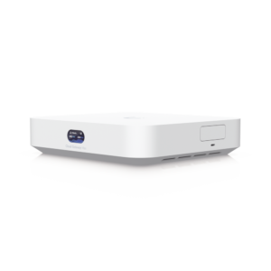 UniFi Cloud Gateway, Router multiWAN para balanceo/failover / Integra UniFi Network para administrar hasta 30 dispositivos UniFi, (1) puerto WAN 1/2.5 GbE y (4) puertos LAN GbE