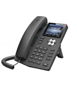 Teléfono IP empresarial para 2 lineas SIP con pantalla LCD de 2.8 pulgadas a color, puertos Gigabit y conferencia de 3 vías, PoE 10 Globaltecnoly X3G LAT DER l