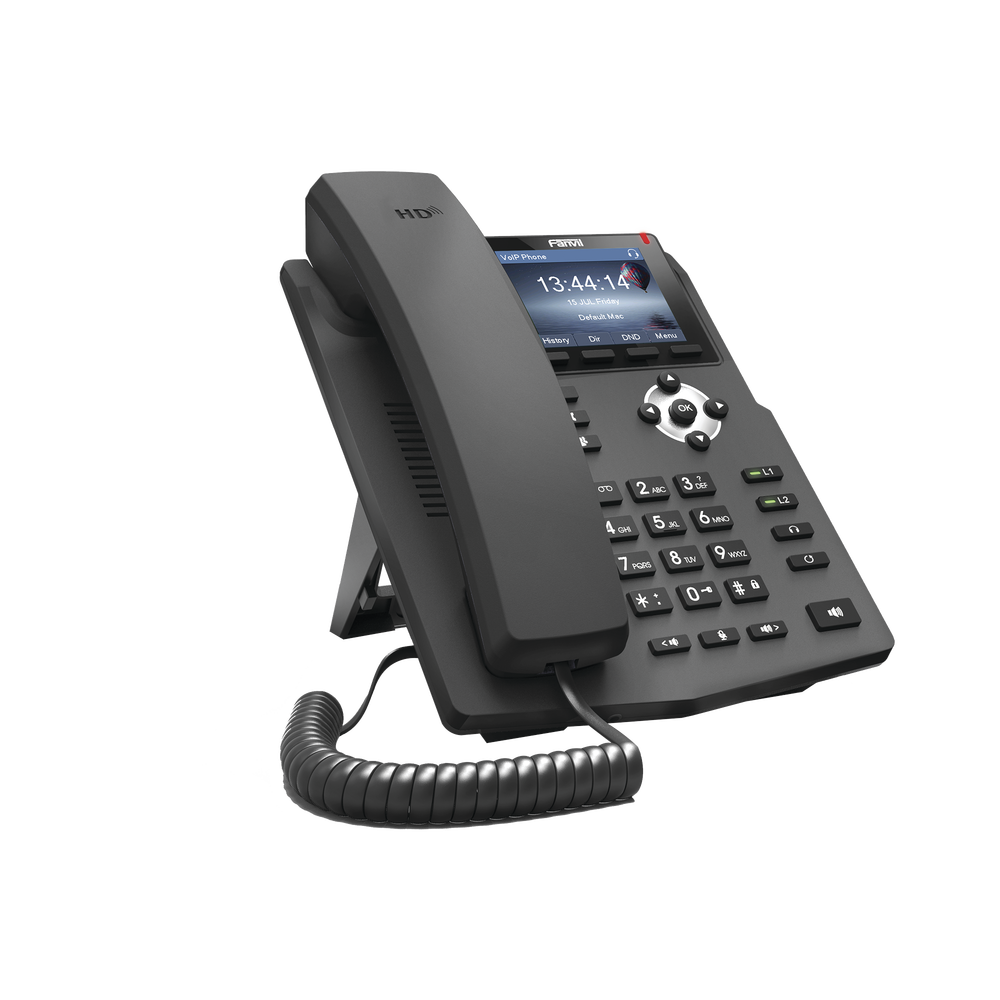 Teléfono IP empresarial para 2 lineas SIP con pantalla LCD de 2.8 pulgadas a color, puertos Gigabit y conferencia de 3 vías, PoE 3 Teléfono IP empresarial para 2 lineas SIP con pantalla LCD de 2.8 pulgadas a color, puertos Gigabit y conferencia de 3 vías, PoE - Imagen 3